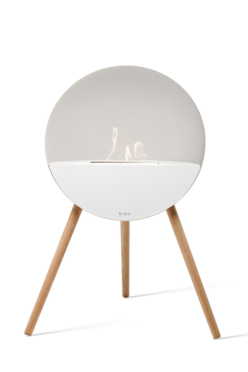 Eye White Freestanding Fireplace
