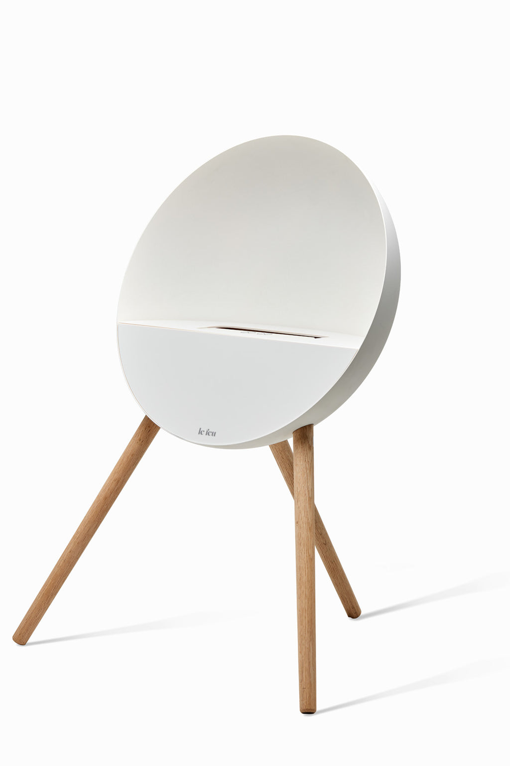 Eye White Freestanding Fireplace