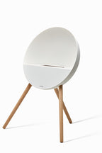 Eye White Freestanding Fireplace
