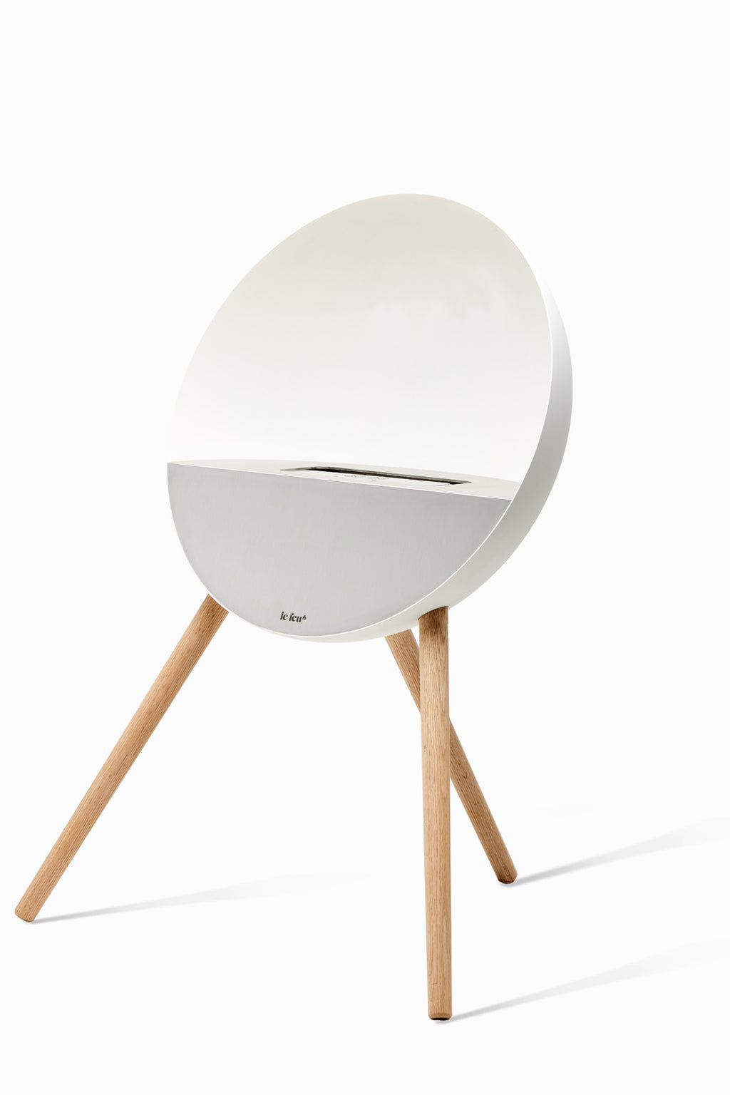 Eye White Freestanding Fireplace