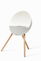 Eye White Freestanding Fireplace