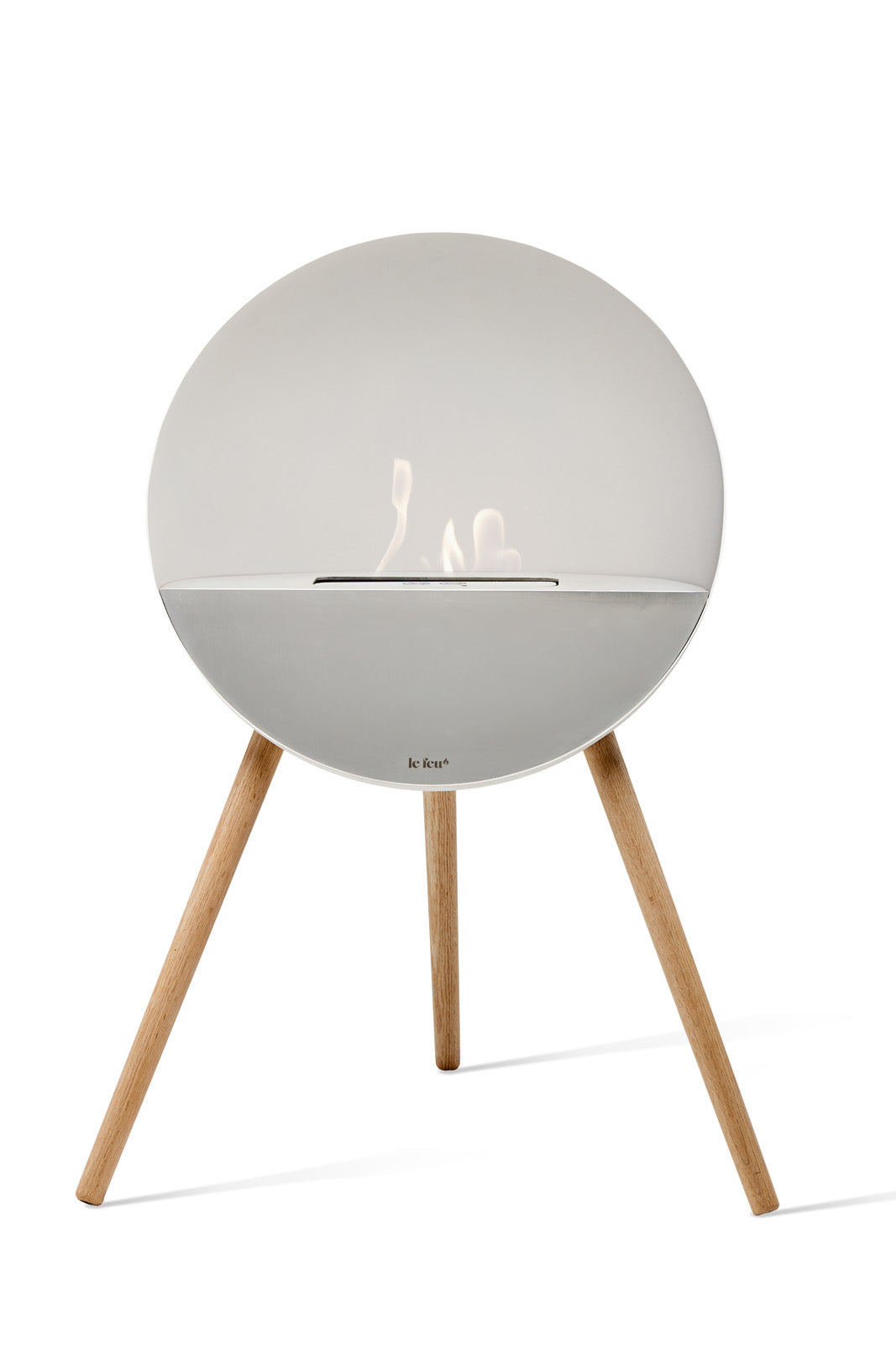 Eye White Freestanding Fireplace