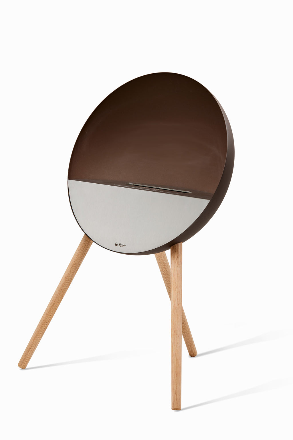 Eye Mocha/Mirrored Freestanding Fireplace