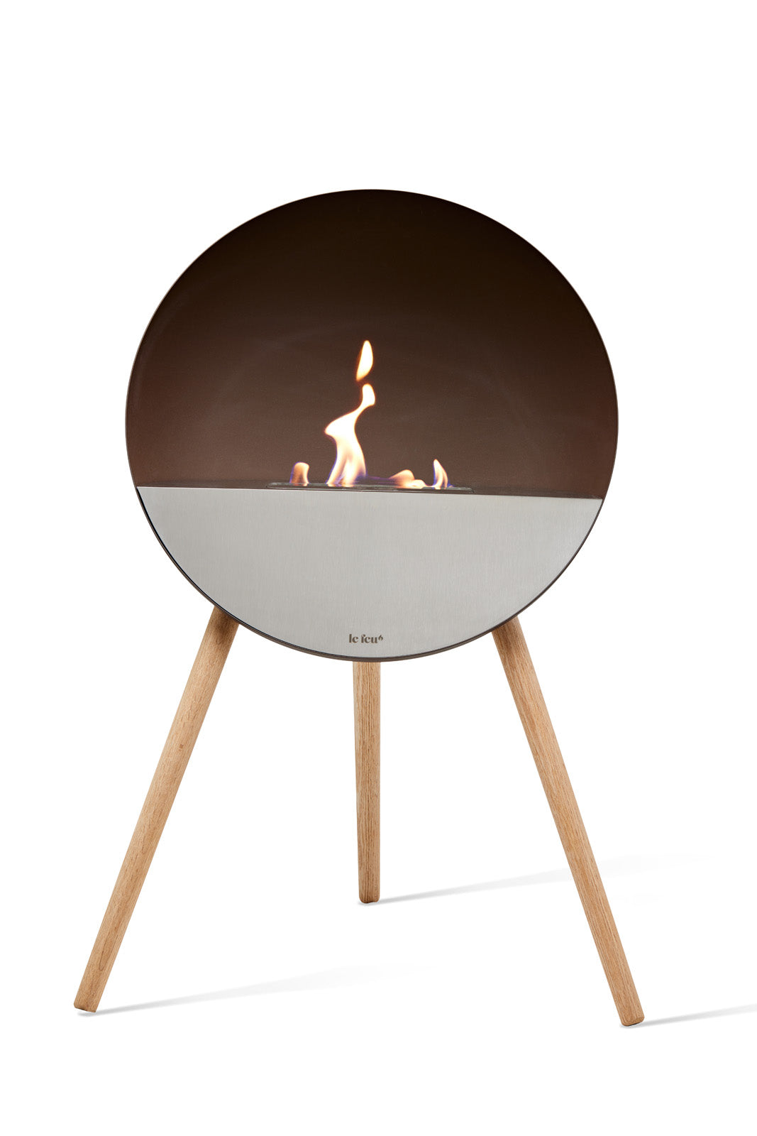 Eye Mocha/Mirrored Freestanding Fireplace