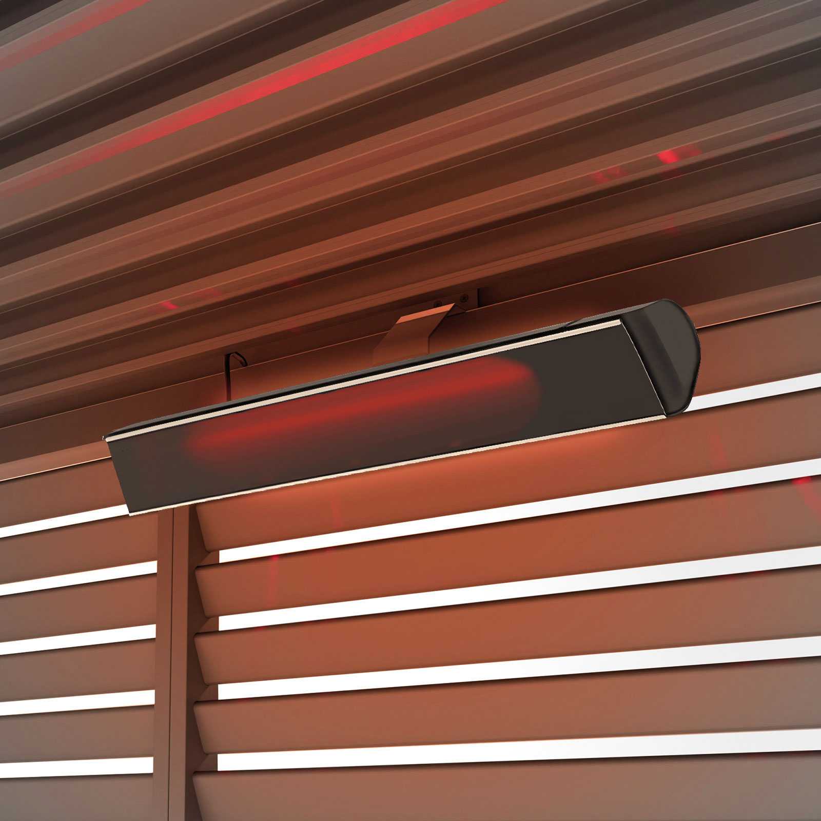 Nova Zesti 2kw Electric Pergola Heater with Glass Front