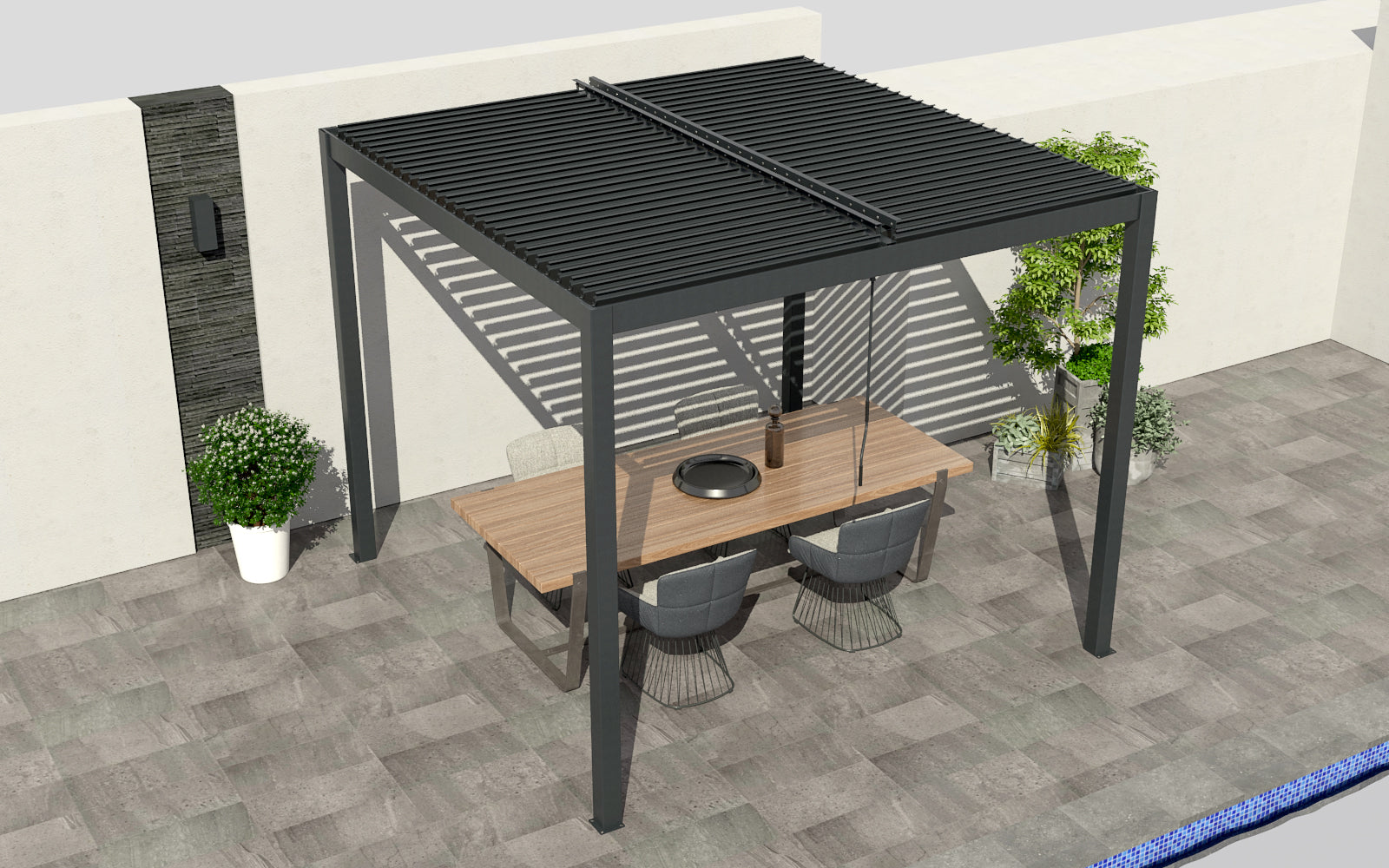 Rhea Aluminium Pergola