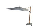 Siesta Cantilever Parasol 3 x 3 m Wood Look Frame with Charcoal Canopy