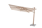 Siesta Cantilever Parasol 3x3M Wood Look Frame Sand Canopy