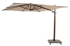 Siesta Cantilever Parasol 3 x 3 m Wood Look Frame with Beach Canopy