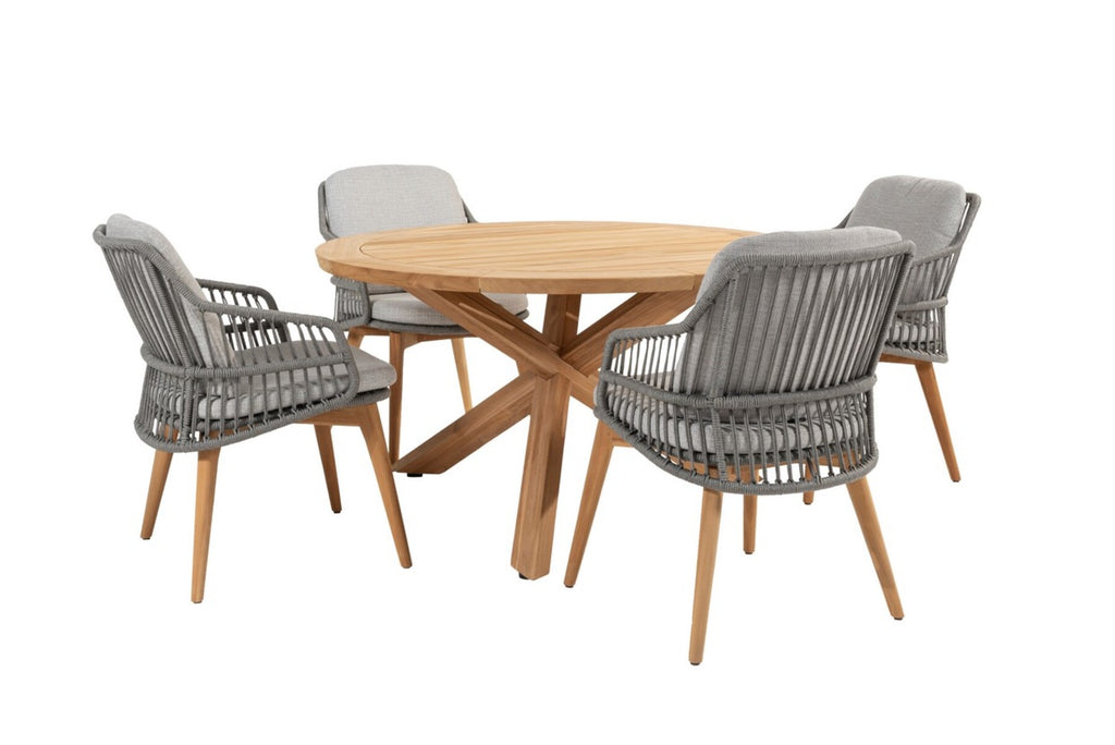 Ancora 4 Seat Round Dining Set