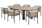 Allora 6 Seat Pebble Dining Set