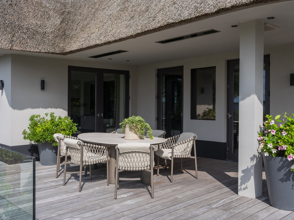 Allora 6 Seat Pebble Dining Set