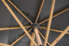 Siesta Cantilever Parasol 3 x 3 m Wood Look Frame with Charcoal Canopy