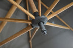Siesta Cantilever Parasol 3 x 3 m Wood Look Frame with Charcoal Canopy